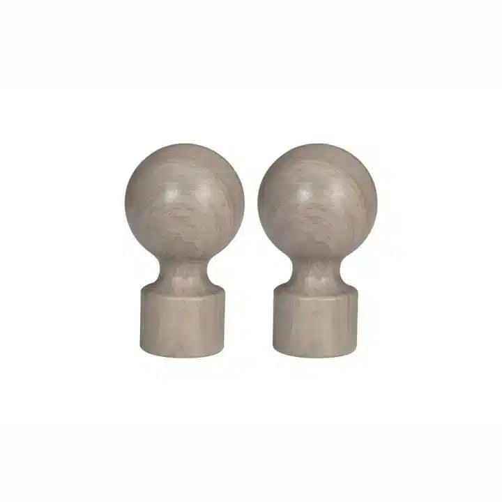 34mm Designer Curtain Pole Ball Finials - Sea Mist