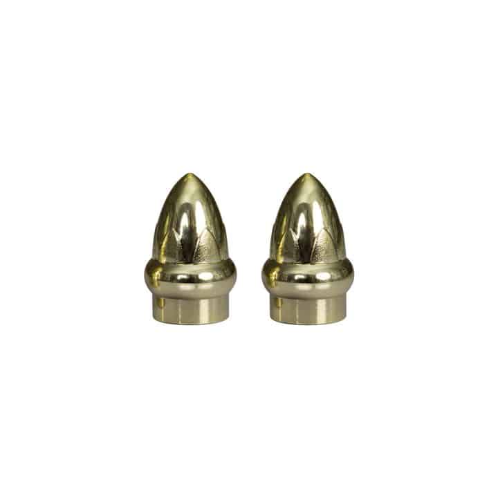 16mm Curtain Pole Finials - Brass