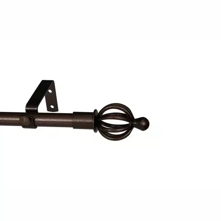 22mm Chariot Single Pole Set with Cage Finials - Copper