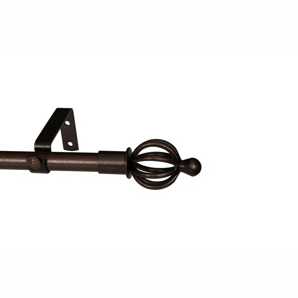 22mm Chariot Single Pole Set with Cage Finials - Copper