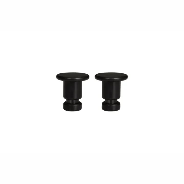 22mm Gothic Curtain Pole End Cap Finials - Black