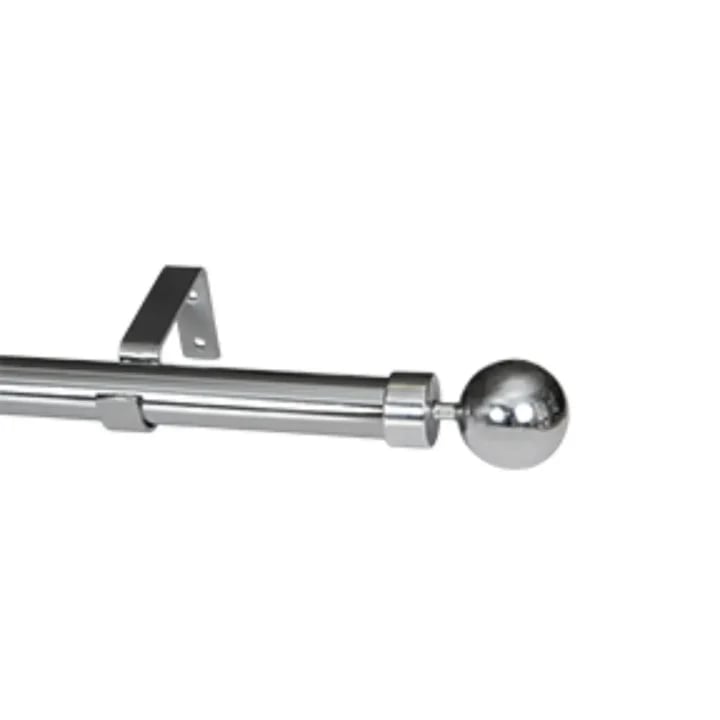 Promotions 226 CURTAIN POLE-28MM SINGLE POLE SET BALL FINIAL-CHROME