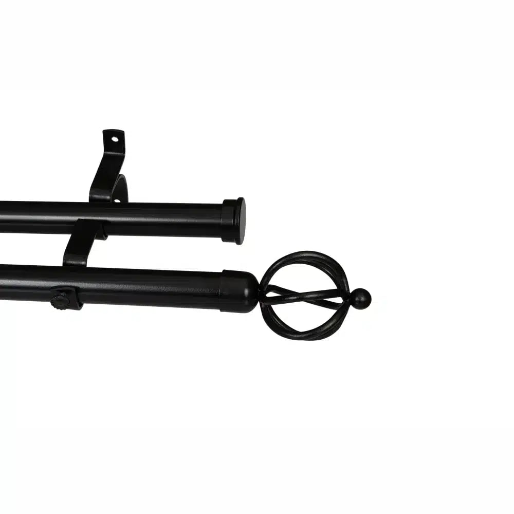 CURTAIN POLE-28MM GYPSEY DOUBLE POLE SET-BASKET FINIAL