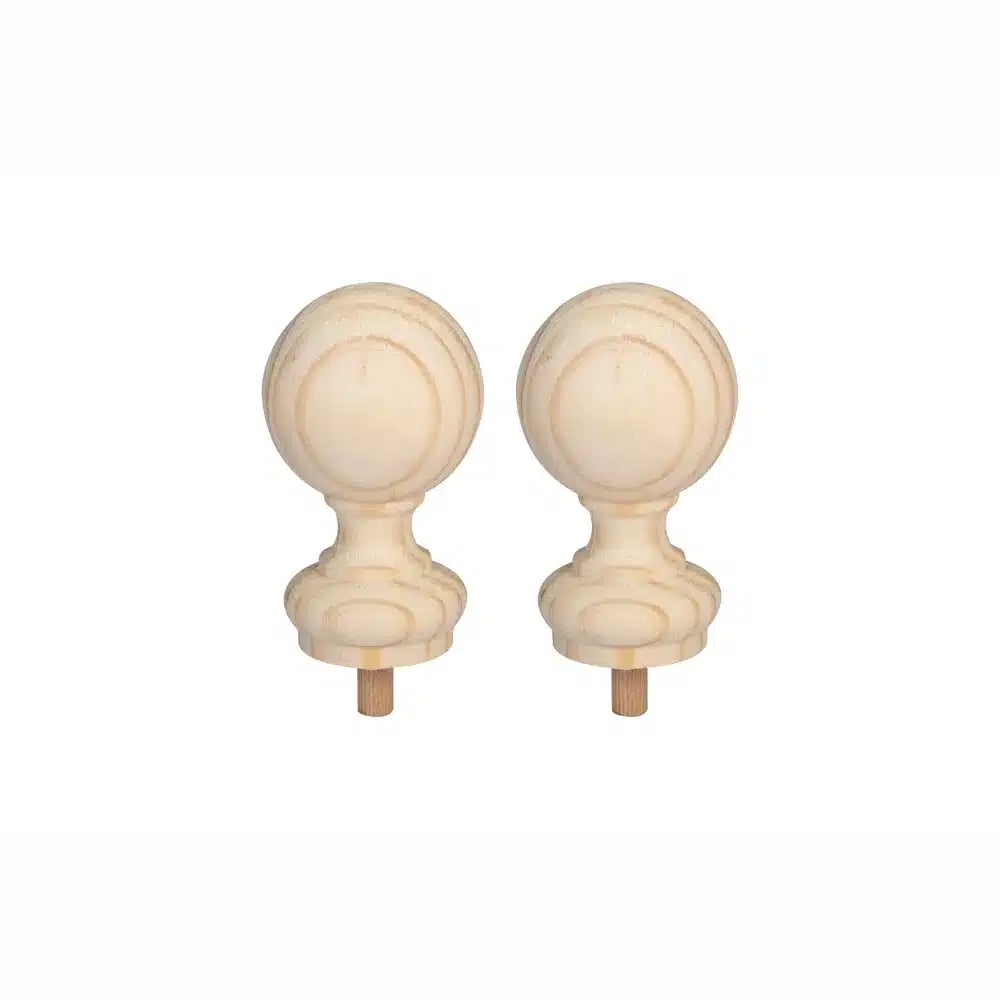 34mm Classic Ball Finials Natural