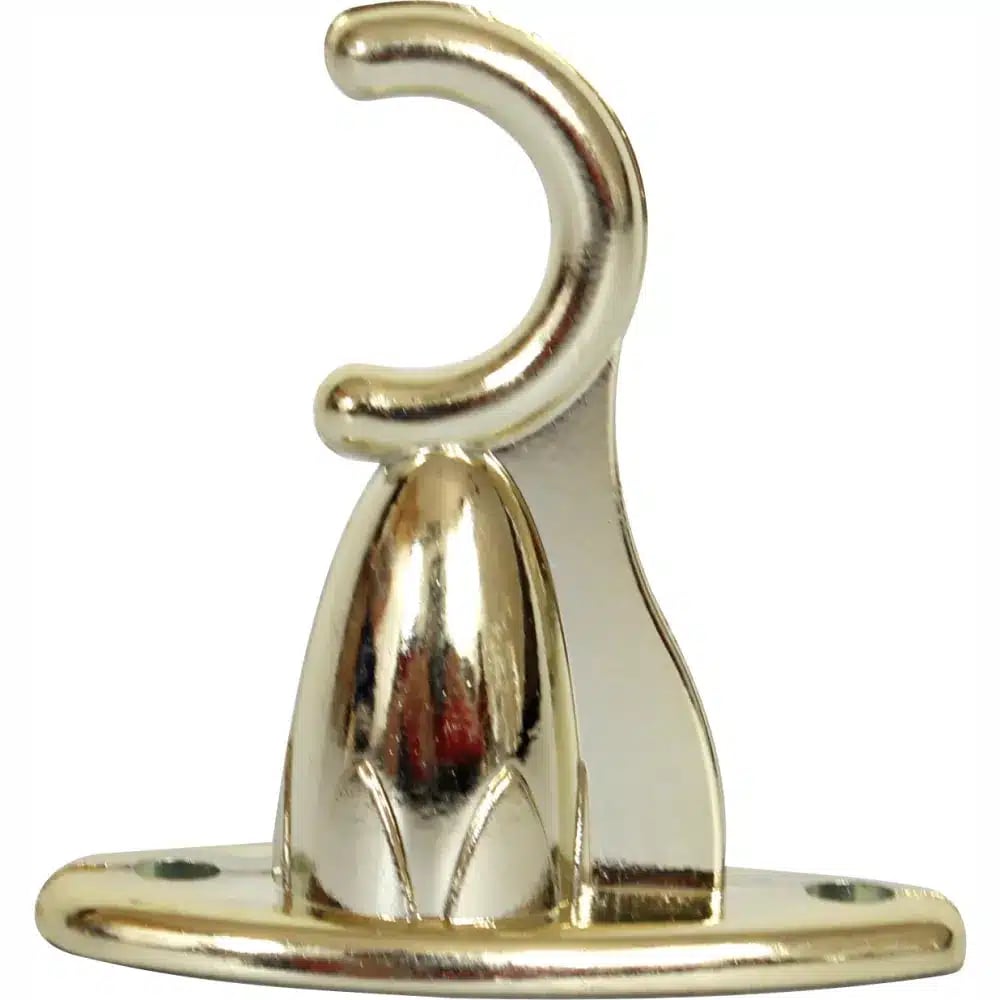 16mm Curtain Pole Plastic Brackets - Brass 1 16mm Curtain Pole Plastic Brackets - Brass