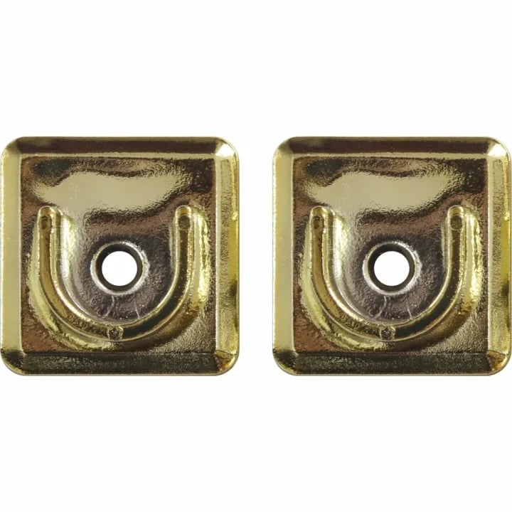16mm Curtain Pole Cup Brackets - Brass