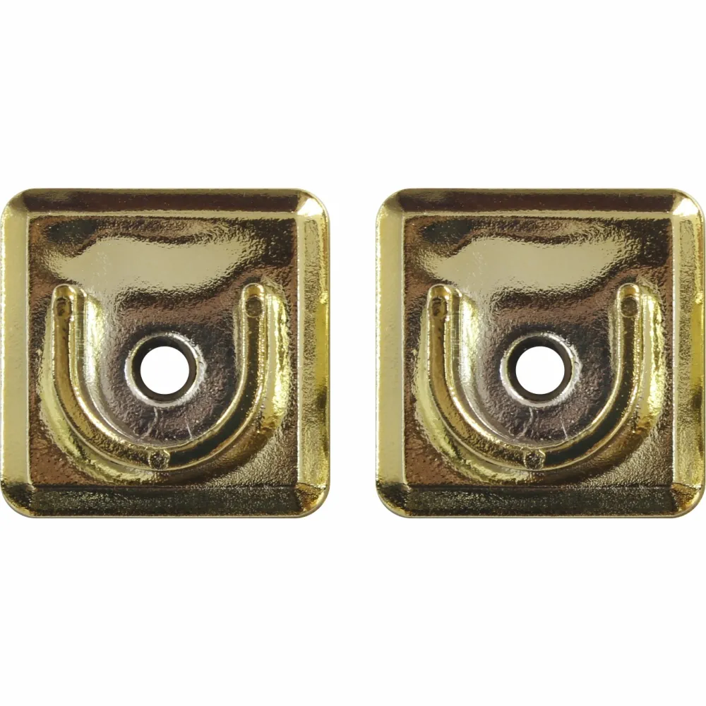 16mm Curtain Pole Cup Brackets - Brass