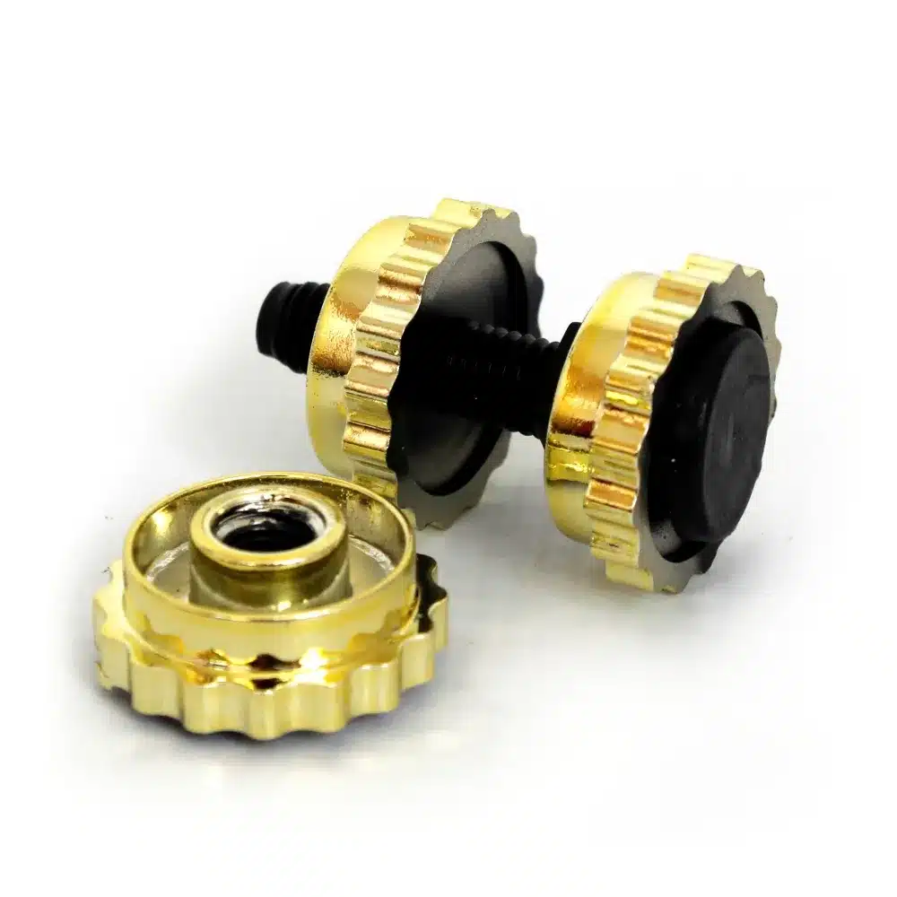 16mm Curtain Pole Universal Brackets - Brass 1 16mm Curtain Pole Universal Brackets - Brass