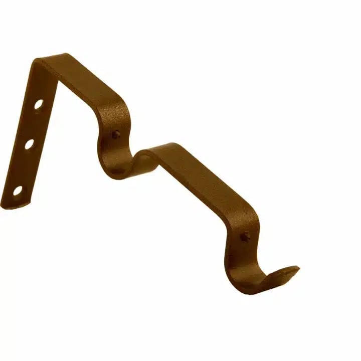 22mm Chariot Curtain Pole Double Wall Brackets - Copper