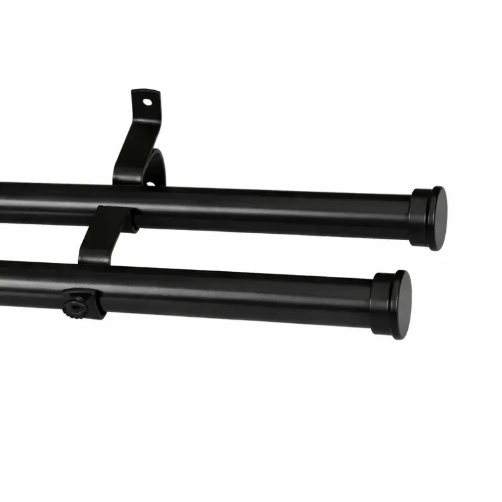 28mm Gypsy Double Pole Set with End Caps - Black 1 28mm Gypsy Double Pole Set with End Caps - Black