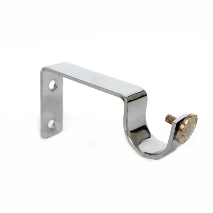 SINGLE CURTAIN ROD BRACKETS-28MM CHROME