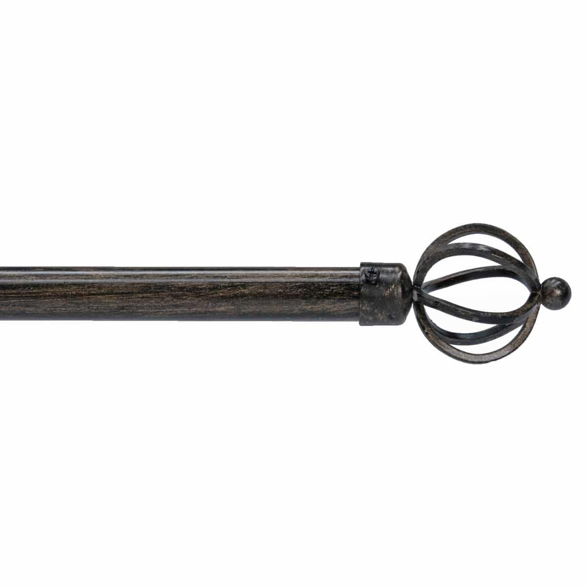 28mm Gypsy Curtain Pole Basket Finials - Black - Image 2