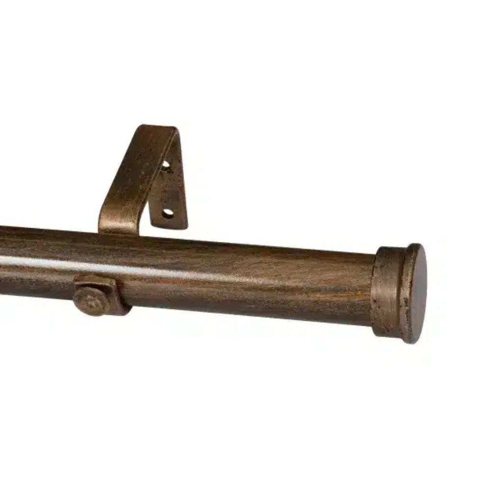 Curtain Pole-32mm Elements Single Pole Set End Cap-bronze 1 Curtain Pole-32mm Elements Single Pole Set End Cap-bronze