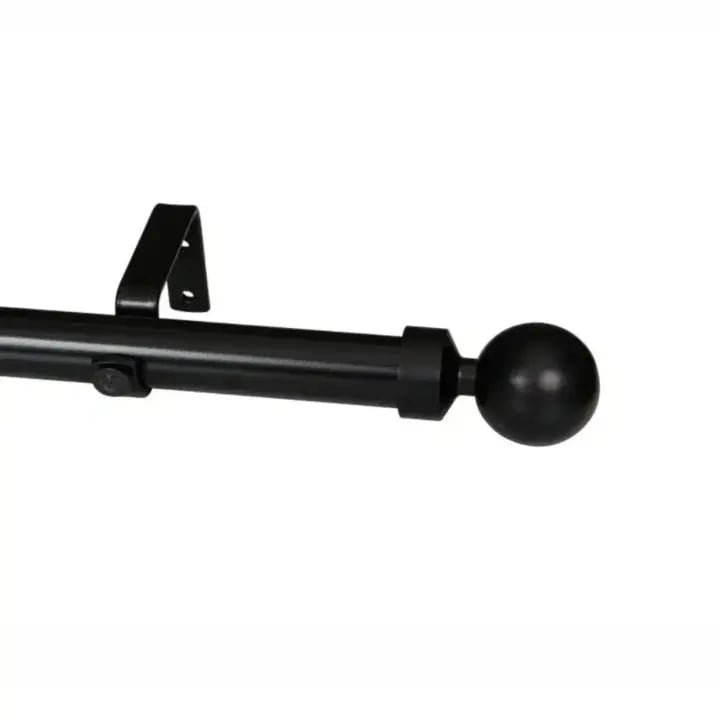 32mm Elements Single Pole Set Ball Finial-Black