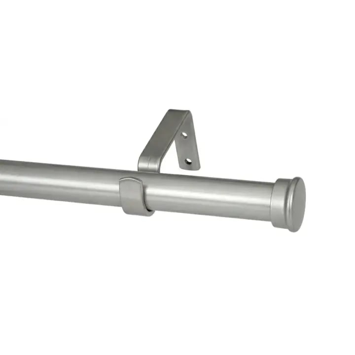 Curtain Pole-32mm Elements Single Pole Set End Cap-silver