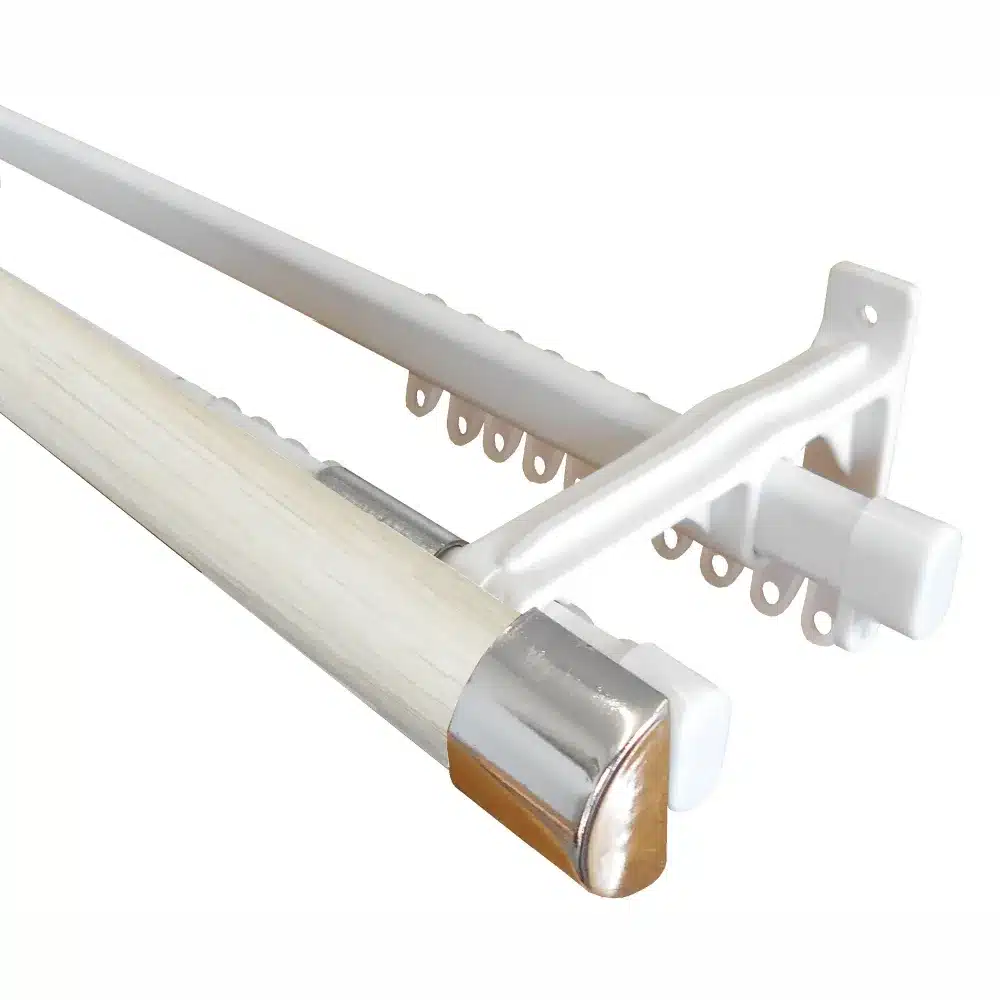 33mm Half Round Pelmet & Track - Chalk Wash 1 33mm Half Round Pelmet & Track - Chalk Wash