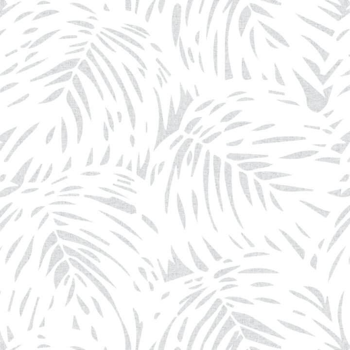 Silhouette Leaf Wallpaper - Grey