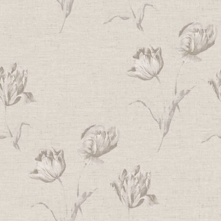 Wallpaper - Tulip Linen - Grey