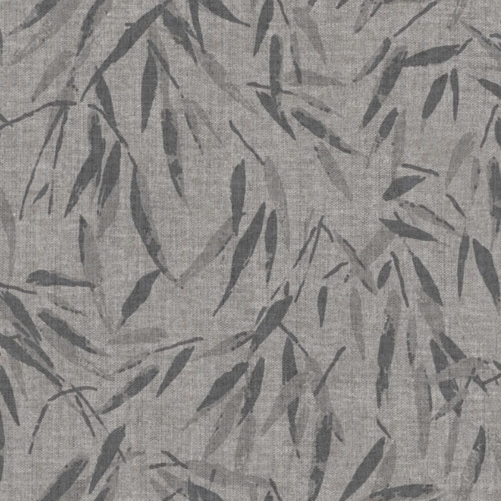 Wallpaper - Brushstroke Leaves - Grey