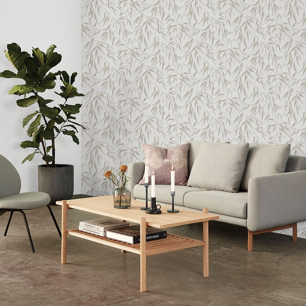 Wallpaper - Brushstroke Leaves - Taupe 2 Wallpaper - Brushstroke Leaves - Taupe - Image 2