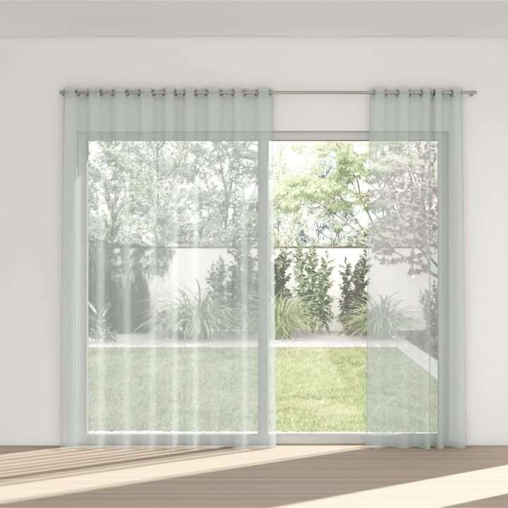 STUART GRAHAM READY MADE POLYESTER EYELET CURTAINS-AERIAL