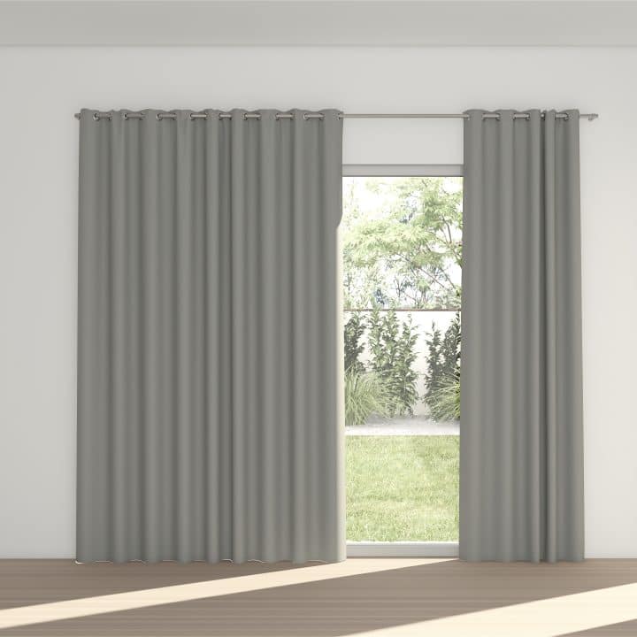 STUART GRAHAM READY MADE BLOCK OUT EYELET CURTAINS-SOLARINE