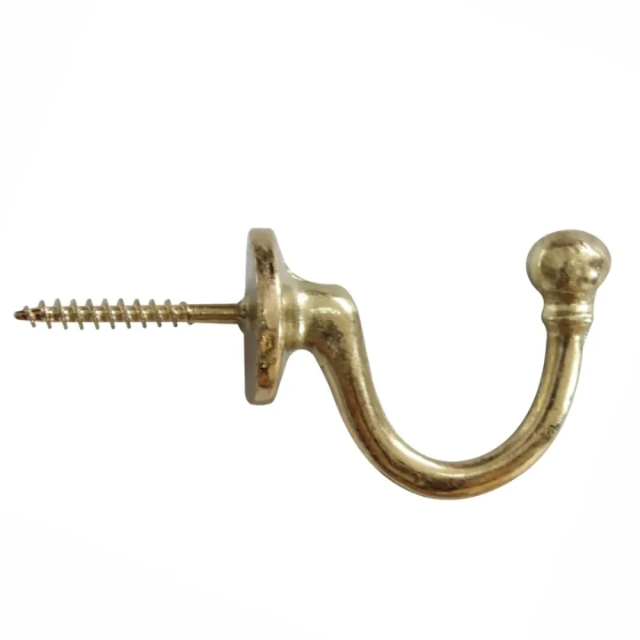 Tieback Hook Ball R34 - Brass