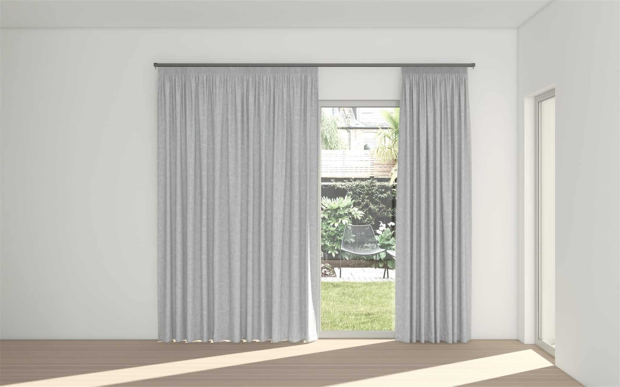 Stuart Graham Woodstock - Taped Curtains 1 STUART GRAHAM READY MADE SHEER TEXTURED TAPED CURTAIN-WOODSTOCK