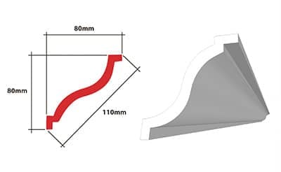 BR08 XPS Cornice - 8m Pack (4 x 2m length) - Image 2
