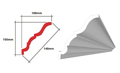 BR09 XPS Cornice - 8m Pack (4 x 2m length) 2 BR09 XPS Cornice - 8m Pack (4 x 2m length) - Image 2