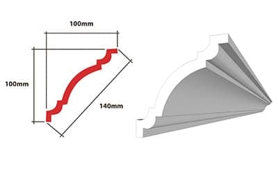 Eve Cornice - 8m Pack (4 x 2m lengths) - Image 2