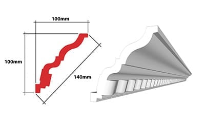Juliet Cornice- 8m Pack (4 x 2m lengths) - Image 2
