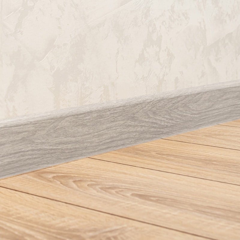 Modular PVC Skirting - 100mm x 2400mm - Greywash 1 Modular PVC Skirting - 100mm x 2400mm - Greywash