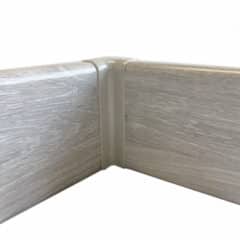 Internal Corner PVC Skirting Joiner - Greywash