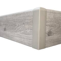 External Corner PVC Skirting Joiner - Greywash