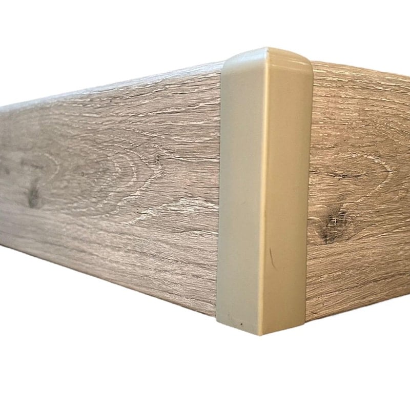 External Corner PVC Skirting Joiner - Daytona Light Oak