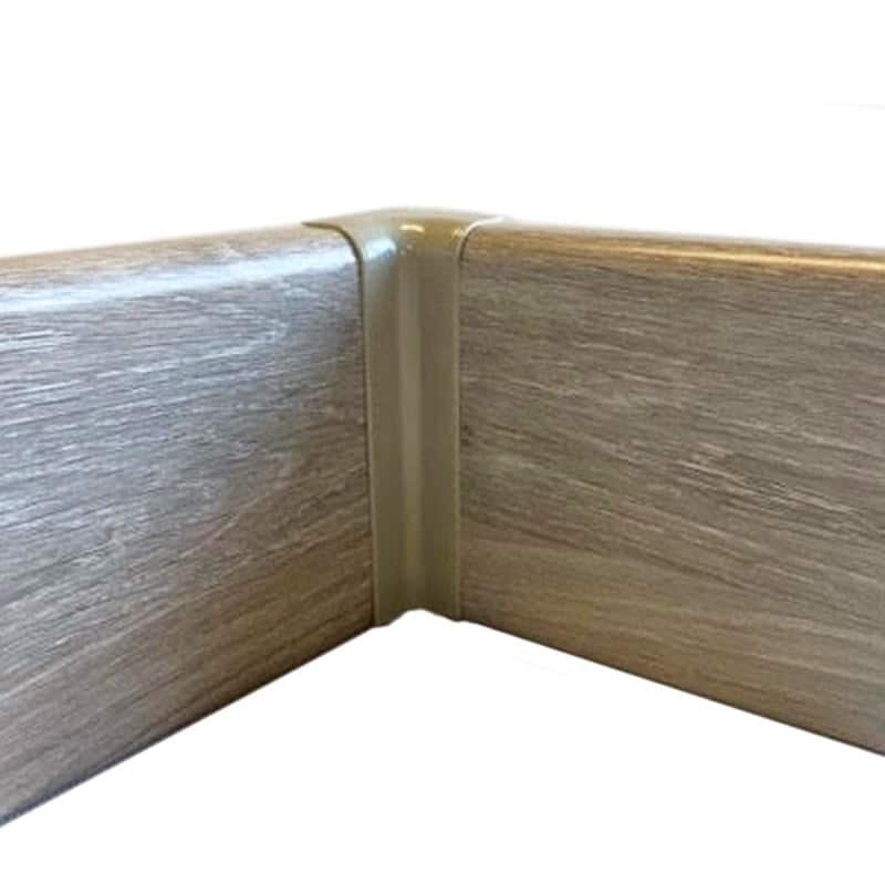 Internal Corner PVC Skirting Joiner - Daytona Light Oak
