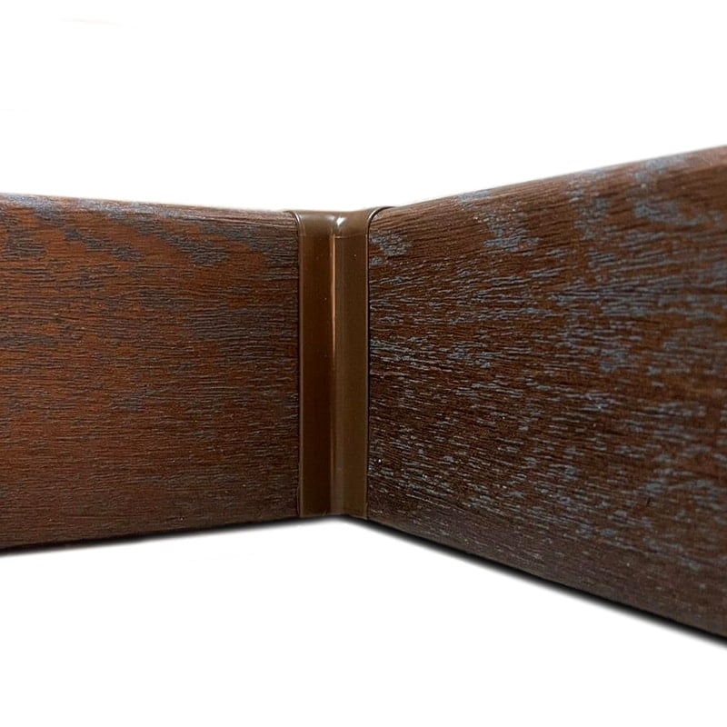 Internal Corner PVC Skirting Joiner - Oxford Oak
