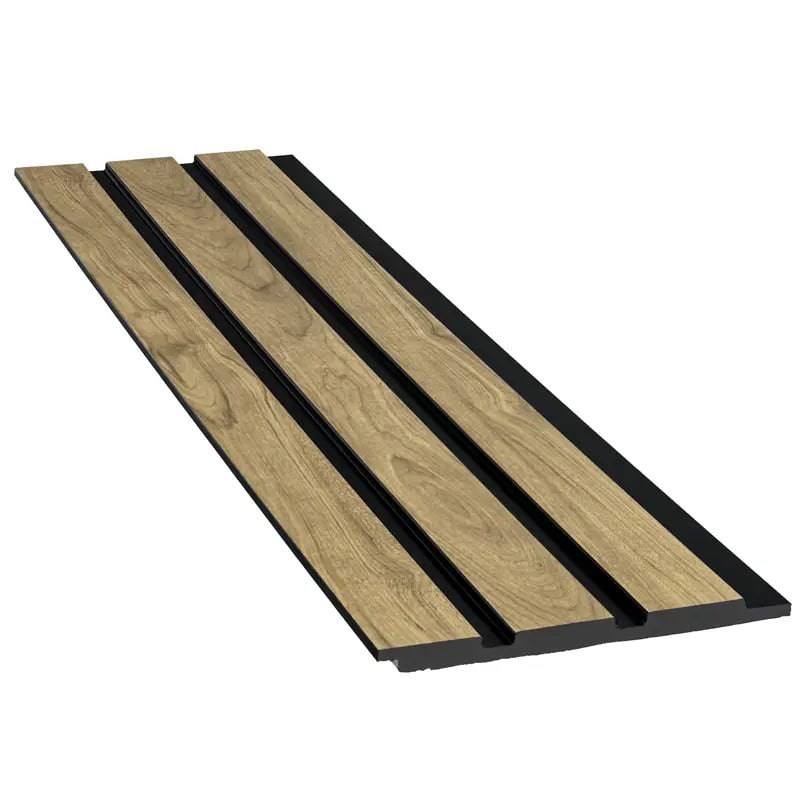 Wide Slatted Wall Panel - Kiaat 2 Wide Slatted Wall Panel - Kiaat - Image 2