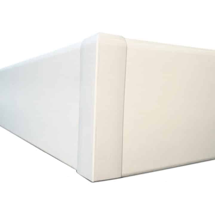 External Corner PVC Skirting Joiner - White