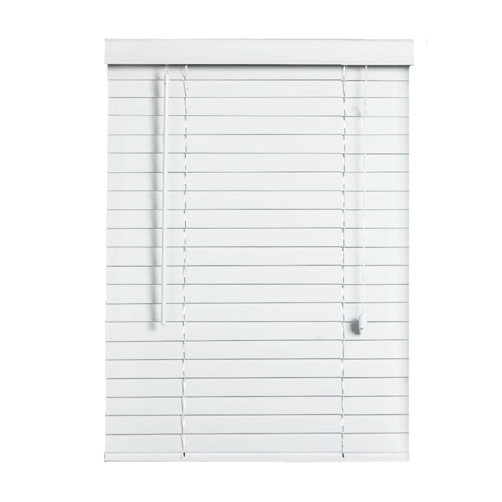 50mm PVC Fauxwood Venetian Blind - White