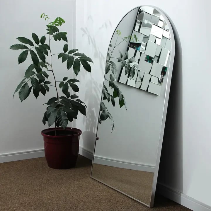 Domed Framed Aluminium Mirror - 1000mm x 1800mm
