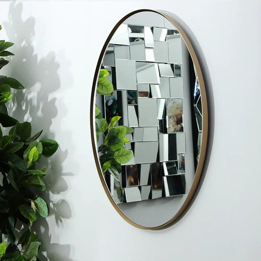 Oval Framed Aluminium Mirror - 600mm x 900mm