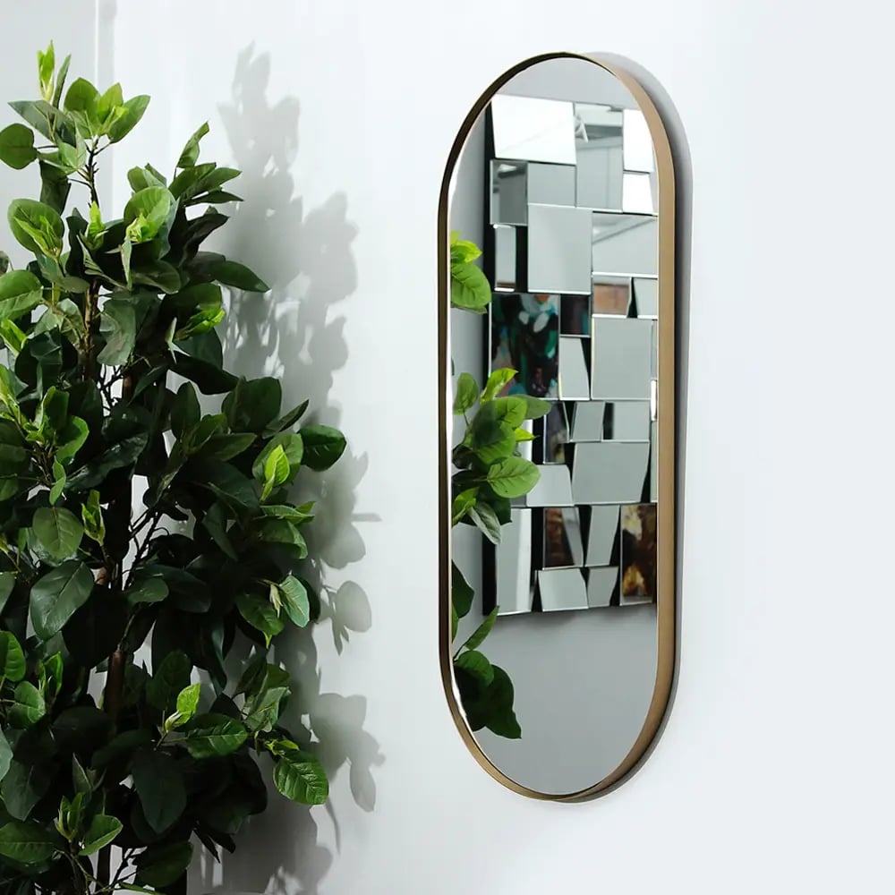 Pill Framed Aluminium Mirror - 1200mm x 500mm