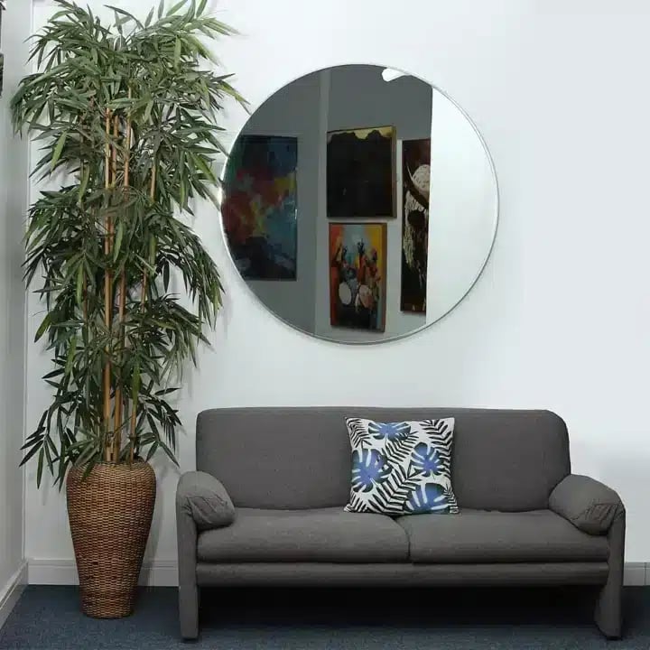 Round Framed Aluminium Mirror - 1000mm x 1000mm