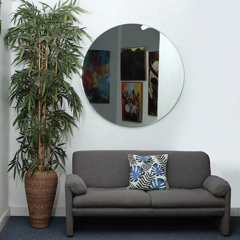 Round Framed Aluminium Mirror - 1000mm x 1000mm