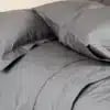 Grey Percale Fitted Sheet - 100% Cotton