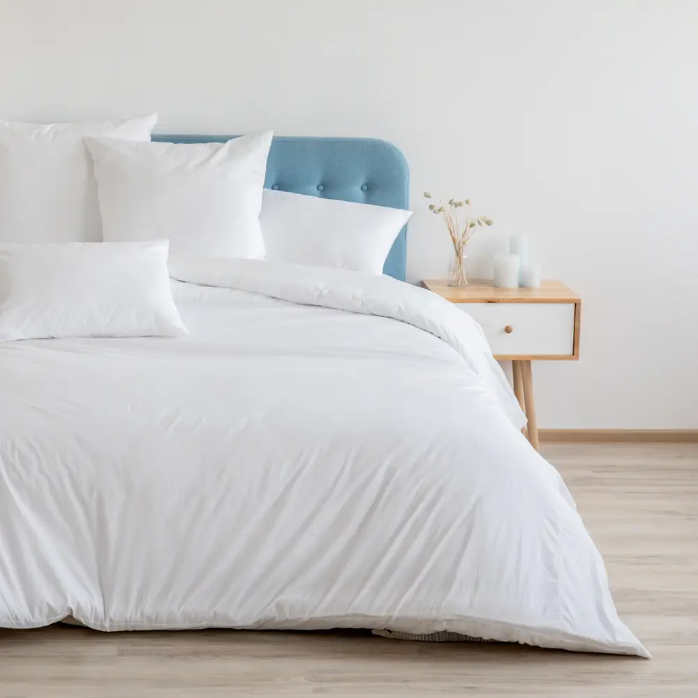 Finishing Touches SA 46 Percale Plain White Duvet Cover - 50/50 Polycotton