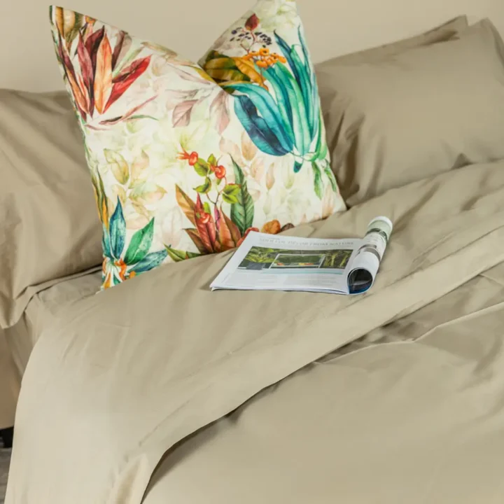 Taupe Oxford Duvet Cover - 100% cotton