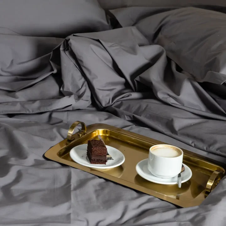 Percale Plain Grey Duvet Cover - 100% cotton